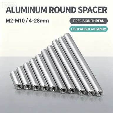 2Pcs Aluminum Round Spacer Screw M2-M10 Threaded Standoff Long Hex Nut for RC Model Drone FPV Frame PCB Mount