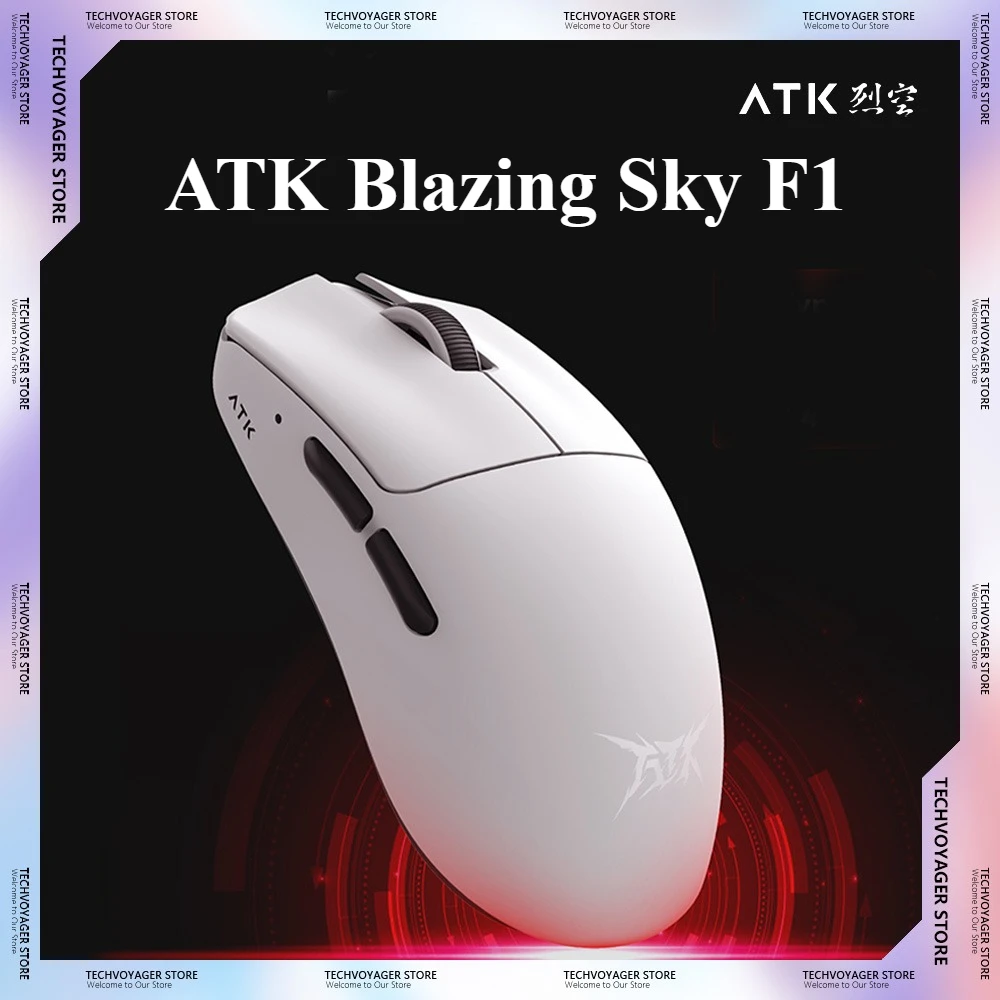 Игровая мышь ATK Blazing Sky F1 8K Liekong с низкой задержкой FPS, индивидуальные беспроводные трехрежимные мыши для ПК, аксессуары для киберспорта, подарки Игровая мышь ATK Blazing Sky F1 8K Liekong с низкой задержкой FPS, индивидуальные беспроводные трехрежимные мыши для ПК, аксессуары для киберспорта, подарки