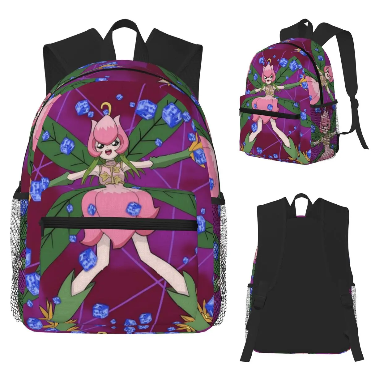 อะนิเมะดิจิมอน ลิลิมอนกระเป๋าเป้สะพายหลังนักเรียนกระเป๋าเดินทางเดย์แพ็คสำหรับชายหญิงแฟชั่นกระเป๋าหนังสือกระเป๋าสะพาย