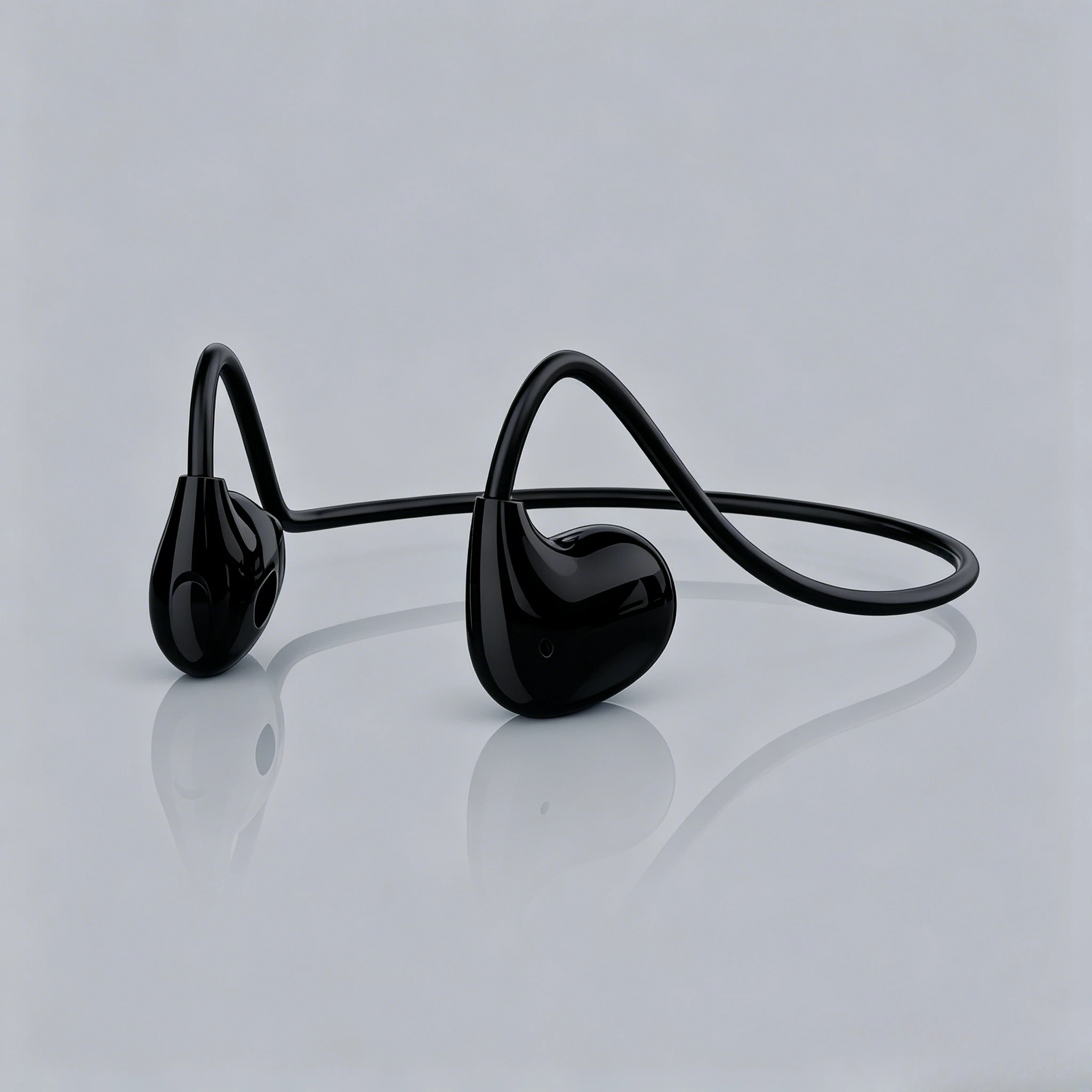 Écouteurs sans fil à conduction aérienne détachables, casque sport Bluetooth 5.3 à oreille ouverte avec micro intégré pour l'entraînement et la musique