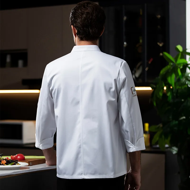 Uniforme da chef per ristorante occidentale, autunno inverno, catering, hotel, mensa, panettiere, pasticceria, abiti da lavoro a maniche lunghe