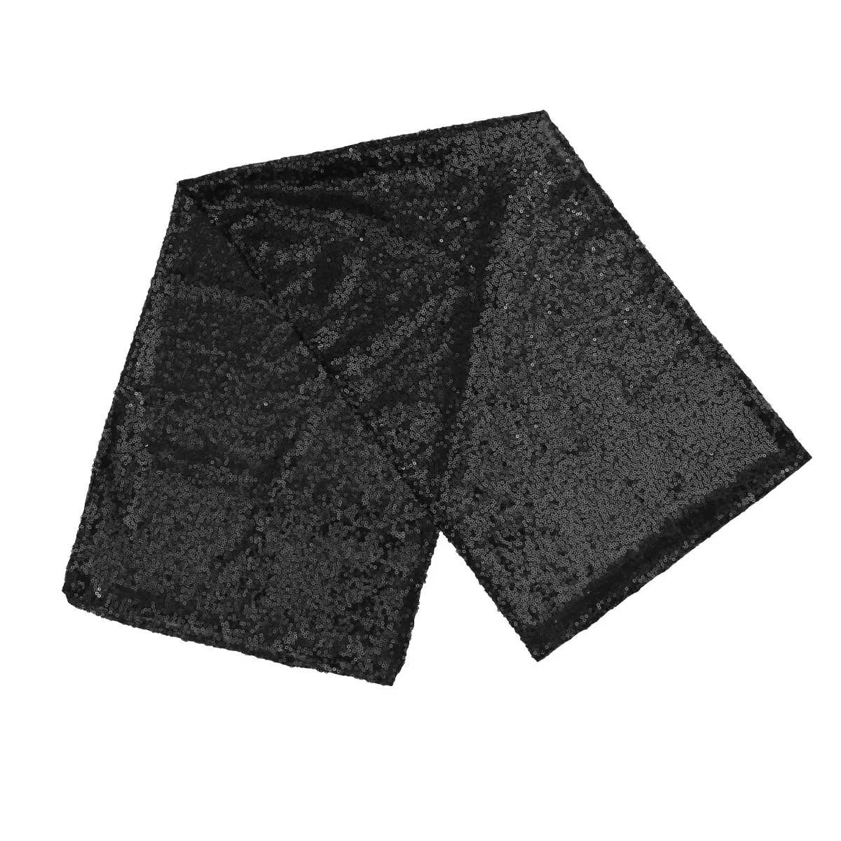 Black Sequin Table Runner Elegant Tablecloth Wedding Party Banquet Dining Table Covers Shimmering Festive Home Decoration