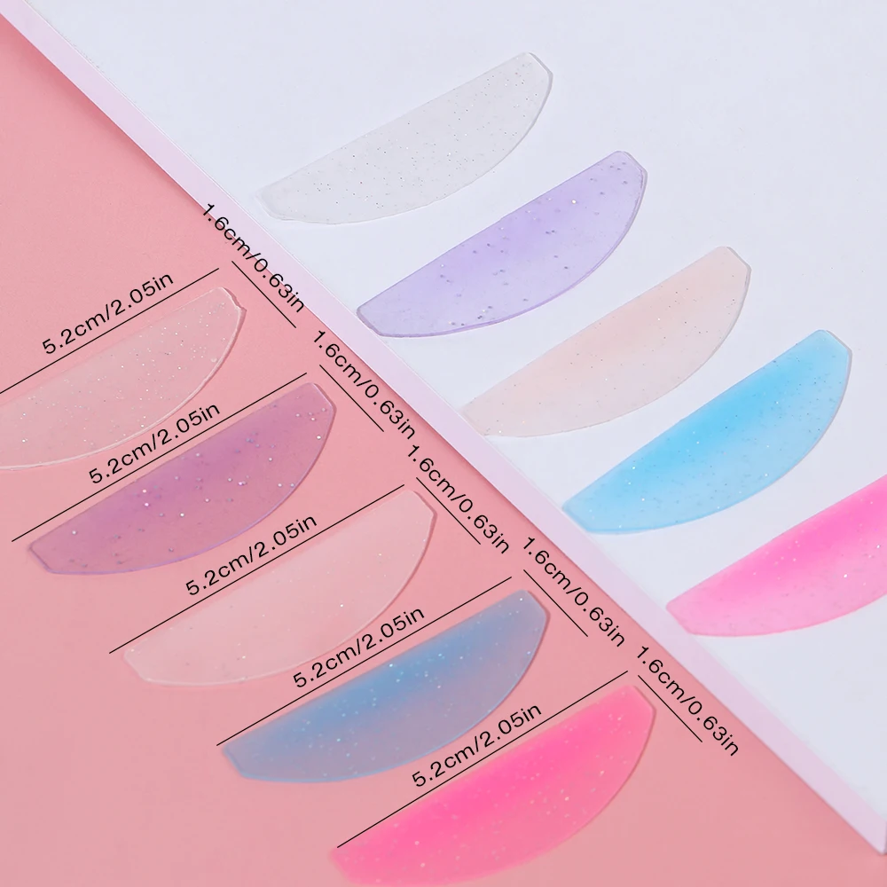 1 Pair Self Adhesive Lash Lift Pads, Ultra Thin Eyelash Soften Pads for Eyelash Straightening and Lifting, Reusable Lash Rods