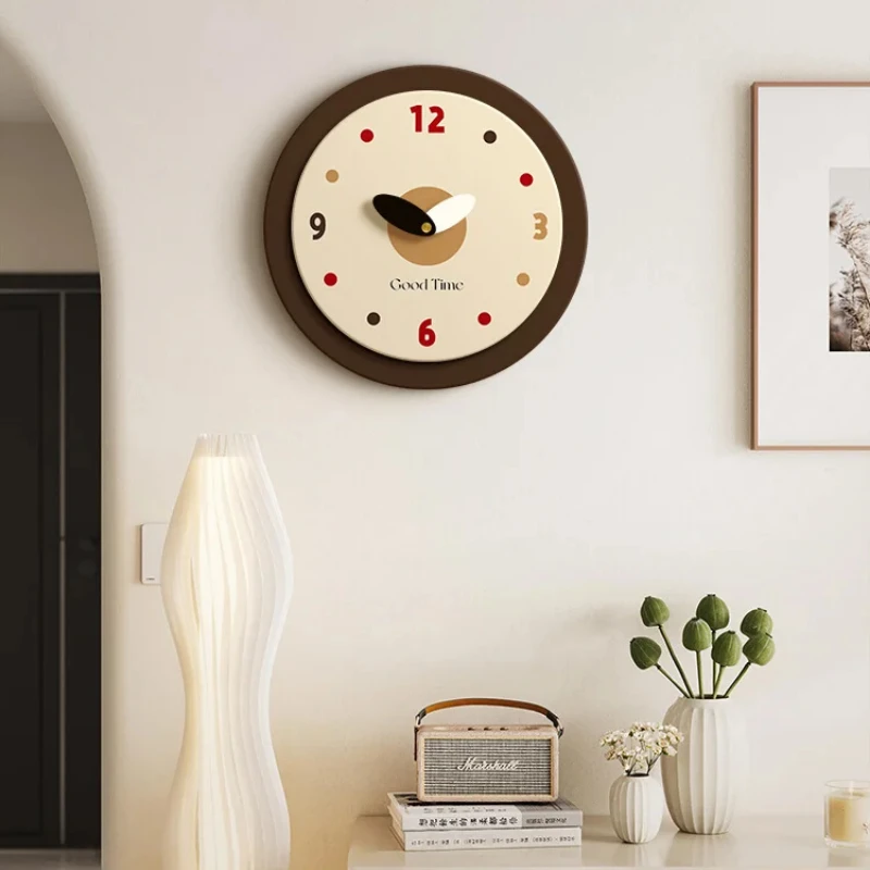 

Living Room Clock, Modern Simple Wall Hanging, HighEnd Silent Clock for Home, PunchFree Installation, Contemporary Decor