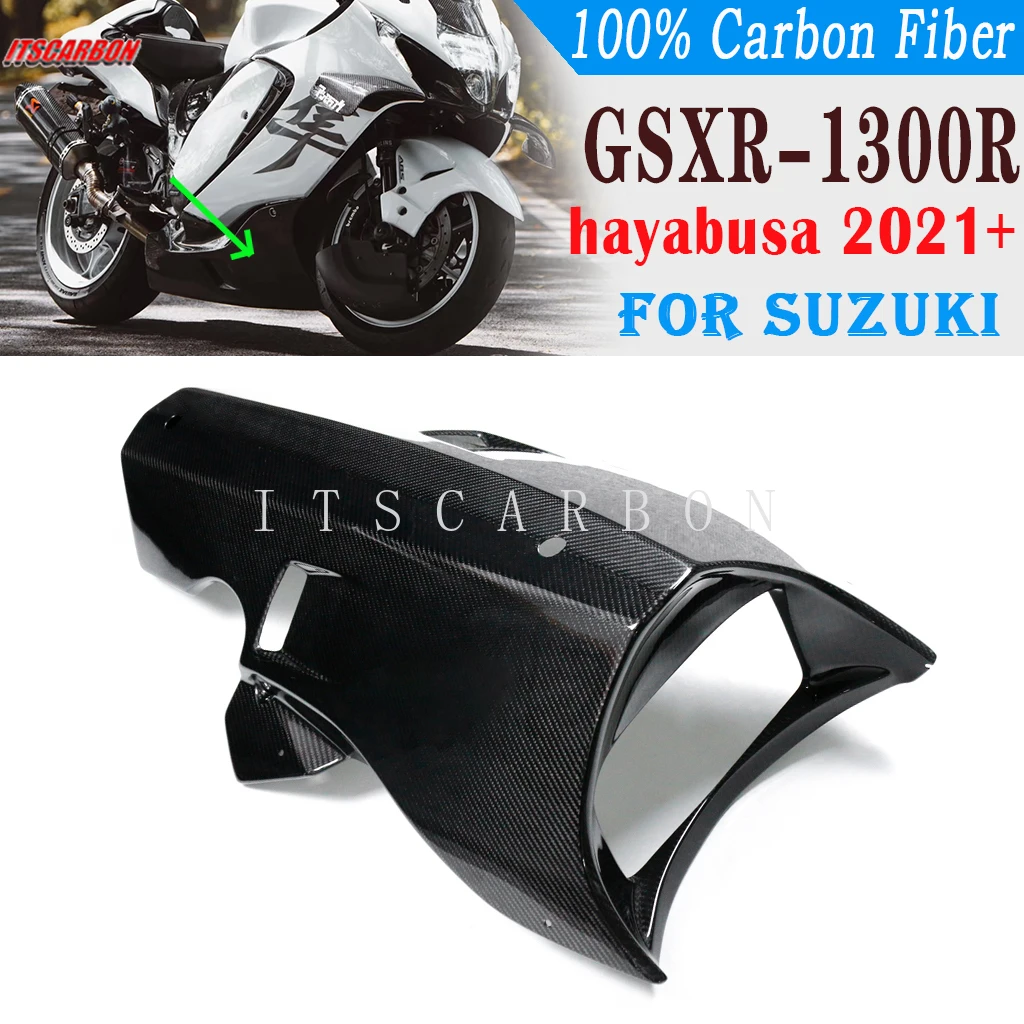2025 For SUZUKI GSX1300R Hayabusa 2024 2023 2022 2021 Real Dry 3K Carbon Fiber Motorcycle Longer Version Belly Pan Fairing Kits