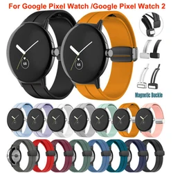 For Google Pixel Watch 2 Strap Silicone Replacement Wristband Bracelet For Google Pixel Smart Watch Band Correa Magnetic Buckle