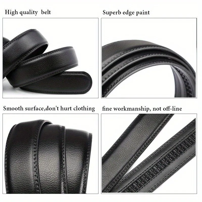 Modischer Automatik-Gürtel in Übergröße 105-140 150 160 170cm Herren-Gürtel aus PU-Leder Taillengurte für Männer Jeans-Bund für Herren – Detail 7