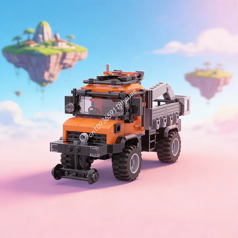 

271 деталь MOC City Trains UniMog, модель железнодорожного вагона, конструктор, рождественский подарок, игрушка, архитектурный, креативный, DIY, развивающий, строительный блок