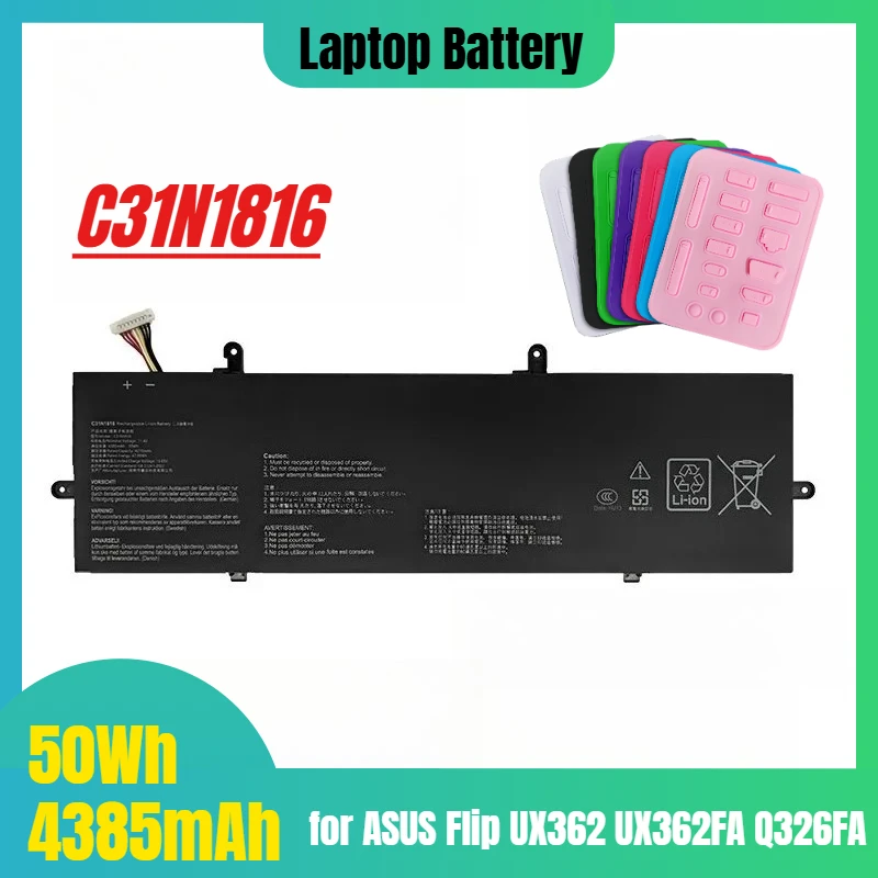 

11,55 В 50 Втч 4385 мАч C31N1816 0B200-03160000 3ICP5/70/81 Аккумулятор для ноутбука ASUS Flip UX362 UX362FA Q326FA