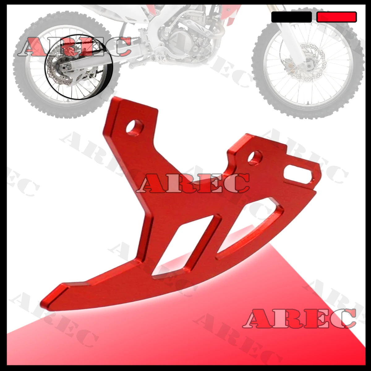 CR LOGO Motorcycle Rear Brake Disc Guard Caliper Cover For Honda CR125 125R CR250 250R 2002-2008 CR 125/R CR 250/R - view 4