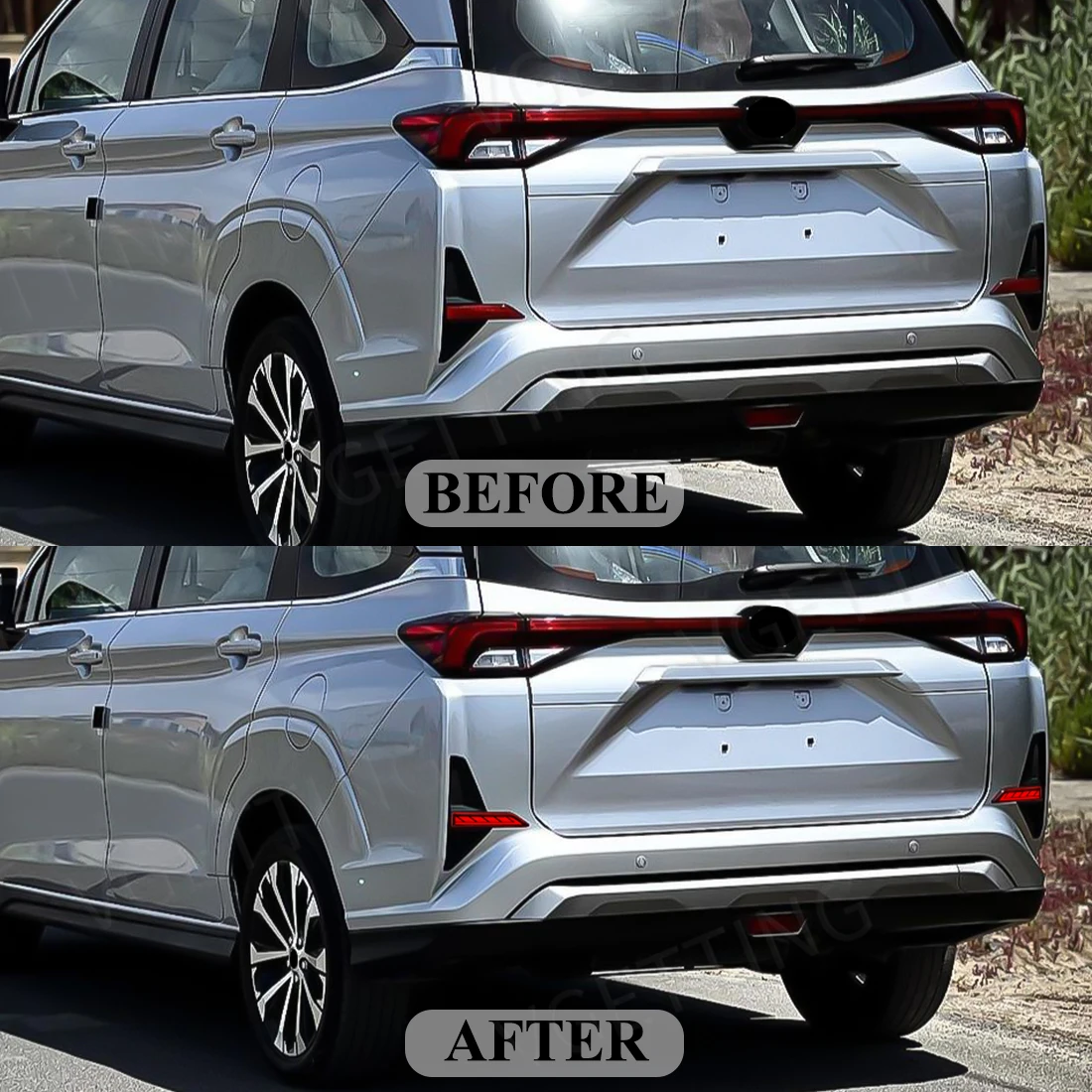 For Toyota Veloz 2021 2022 2023 LED Rear Bumper Reflector Lights Auto Brake Warning Dynamic Turn Signal Lamp Car Accessories 12V