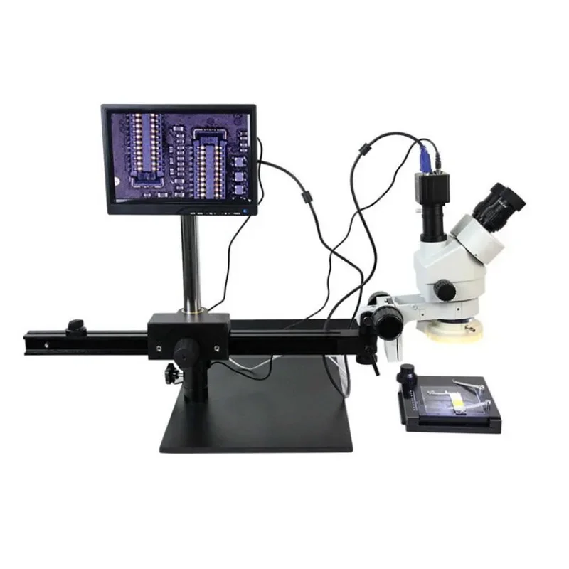 Binocular Stereo 7-45X Continuous Electronic Repair Welding Anatomical Microscope