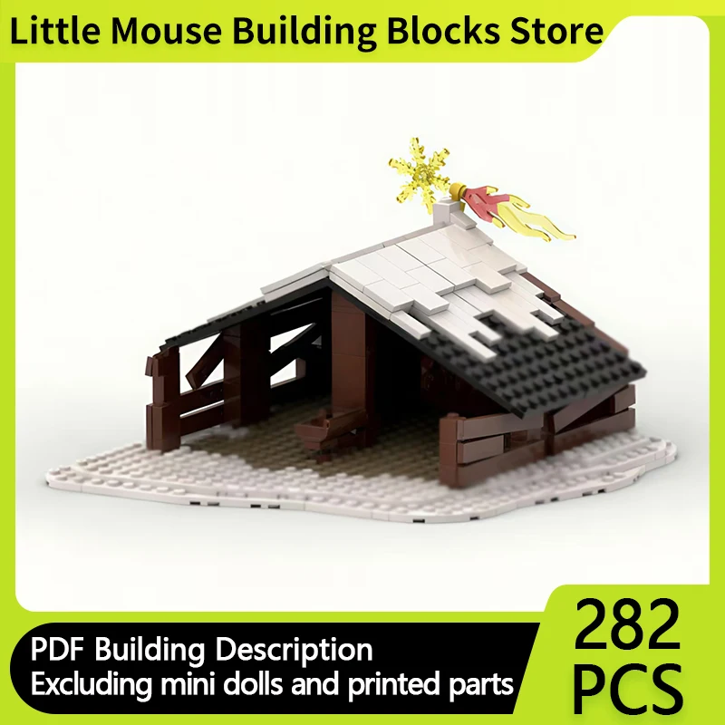 

City Street View Model MOC Building Bricks Christmas Nativity Scene Modular Technology Gifts Holiday Assemble Children Toys Suit