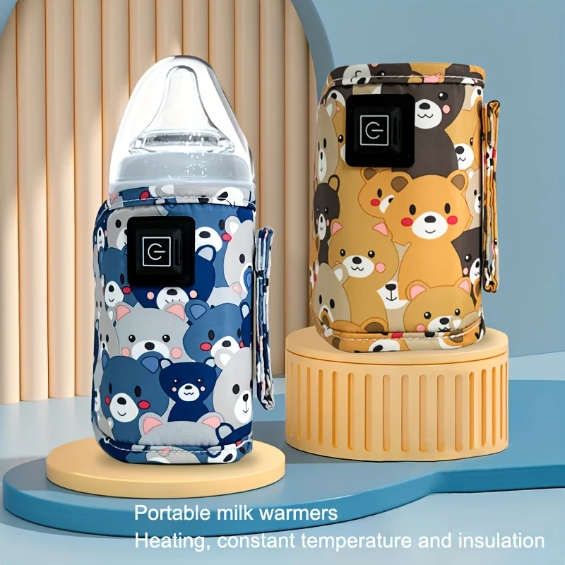 USB Charger Milk Bottle Warmer, Portable Insulated Bag for Travel & Camping, Electric Formula Feeding Heater for Newborns