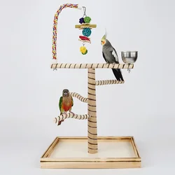 Large solid wood parrot stand, parrot bird toy stand, pole, game stand, ladder climbing, Xuanfeng climbing ladder