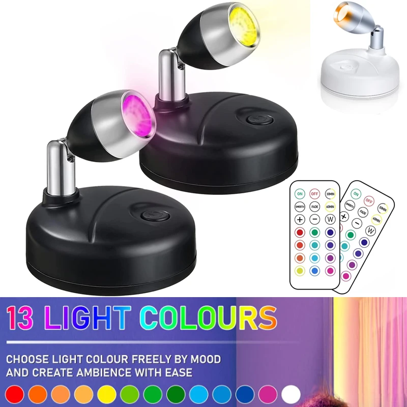 refletor led sem fio com cabeca rotativa interior operado por bateria regulavel little art lights accent lights pintura estatua 01