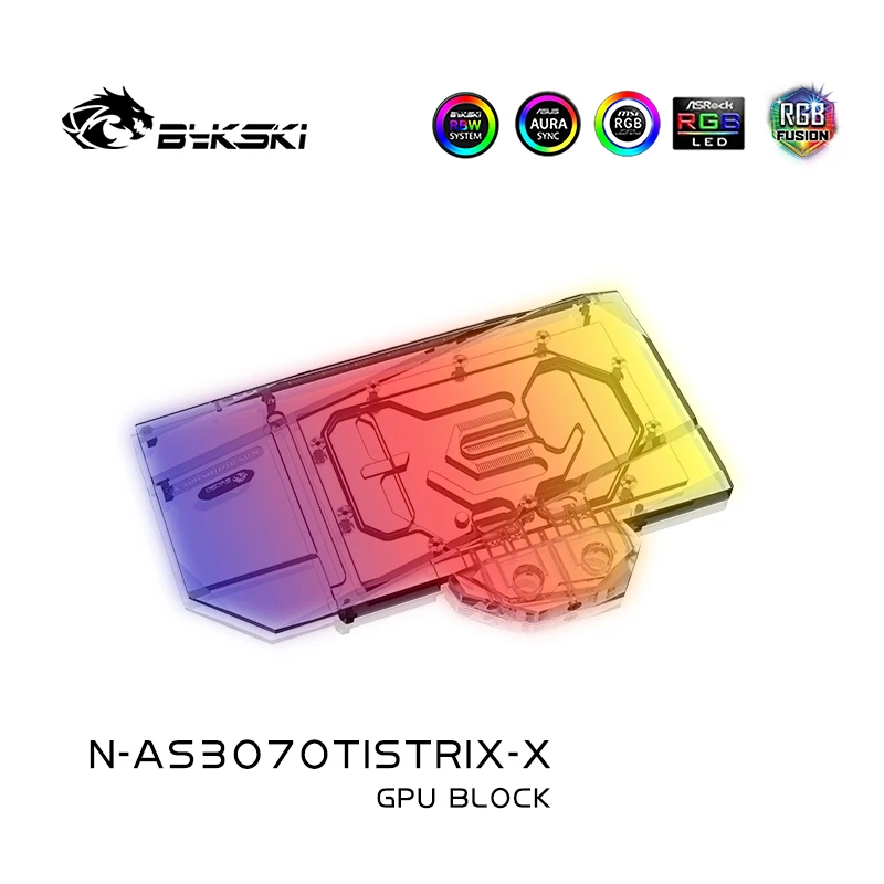 Bykski N-AS3070TISTRIX-X Water Block for ASUS ROG STRIX RTX3070TI O8G GAMING/Full Coverage /with Backplane/Copper Radiator