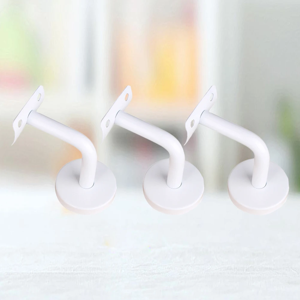 3 Pcs Handrail Bracket Stainless Steel Durable Anti-Corrosion Suitable Hotel Restaurant Gym Bathroom Lavatory Corridor Outdoor