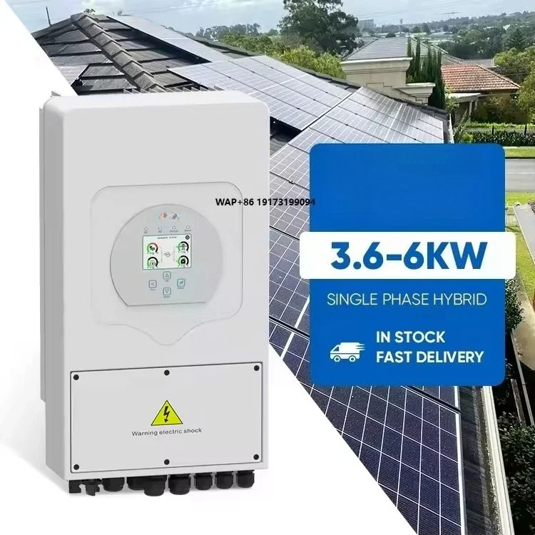 

Гибридный инвертор 98% КПД, 60А, 3кВт, 5кВт, 6кВт, зарядное устройство для солнечных батарей 12В/24В, для домашней солнечной системы