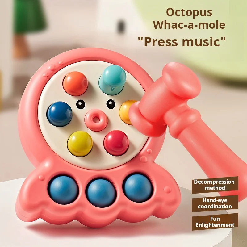 Brinquedo de descompressão educacional para crianças, Mini -Whack-A-Mole do bebê, Interação pai-filho, Kids Cute Multicolor Game Machine