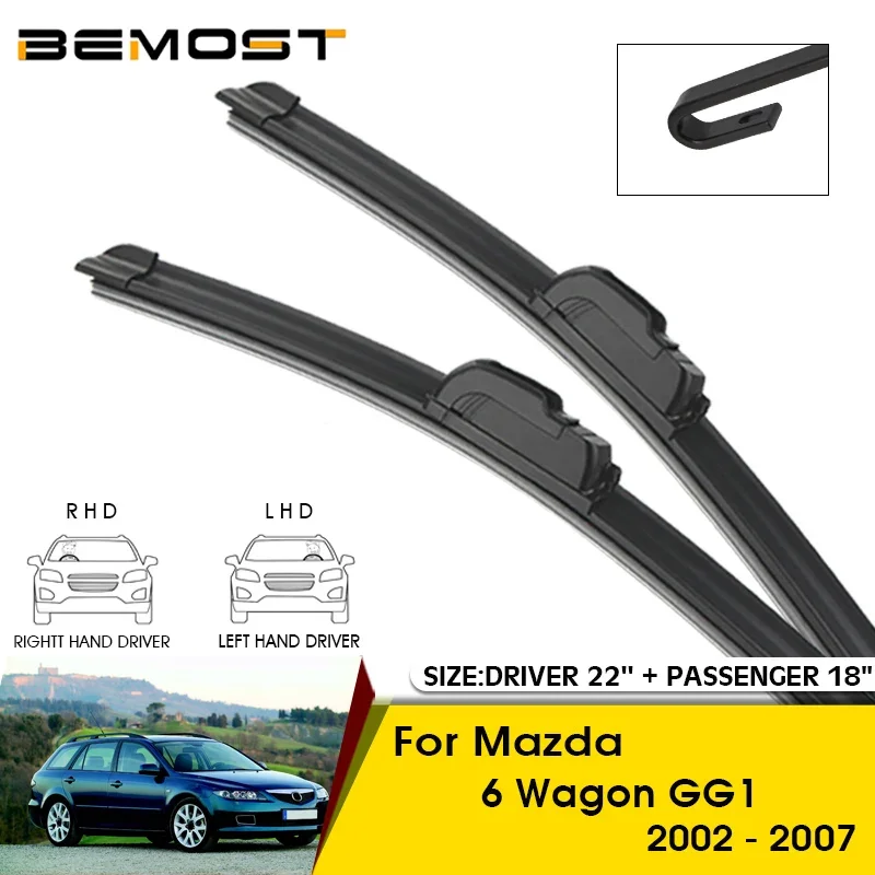 Car Wiper Blades For Mazda 6 Wagon GG1 2002-2007 Windshield Windscreen Front Window Blades 22