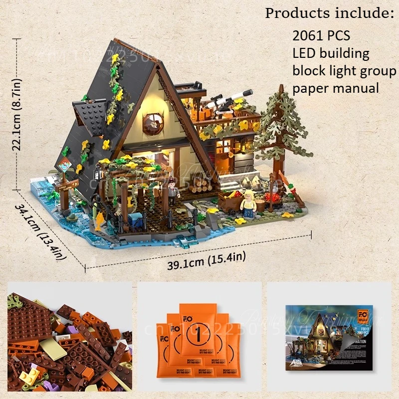 مكعبات بناء منزلية جديدة على شكل حرف A مع ألعاب مجمعة للإضاءة نموذج ديكور سطح المكتب يجمع هدية عيد الميلاد للأطفال #5