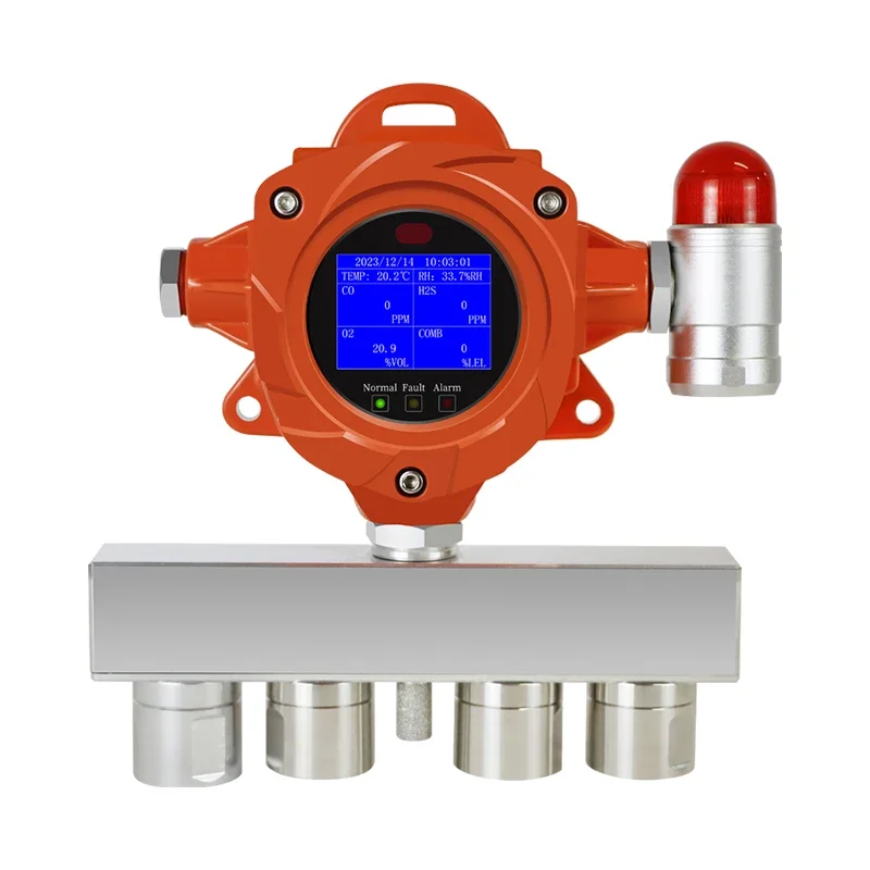 Fixed 4 In 1 Gas Detector Fixed Multi Gas Leak Detector