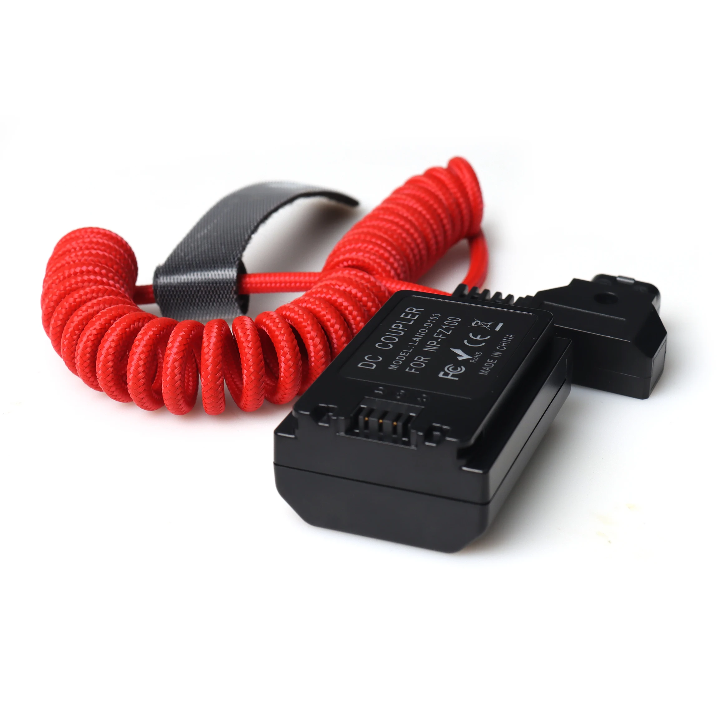 D-Tap to NP FZ100 Dummy Battery for V-Mount BP Battery Coiled Power Cable Nylon Braided for Sony A7r3/A7M3/A7S3/Fx3 A9
