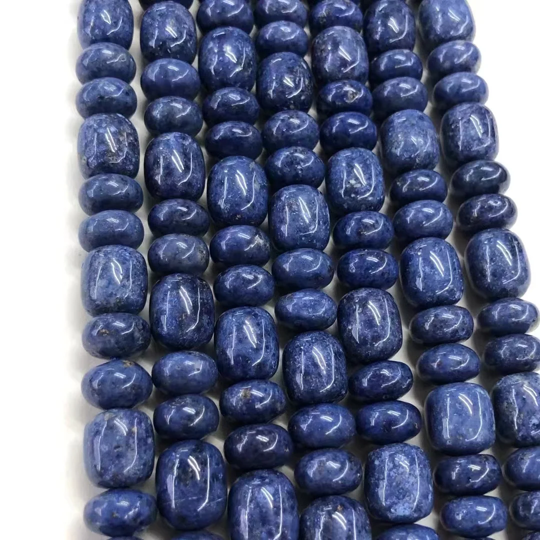 New Natural Dumortierito Jewelry Stone Diy Loose Bead Bracelet Necklace Made Strand15 