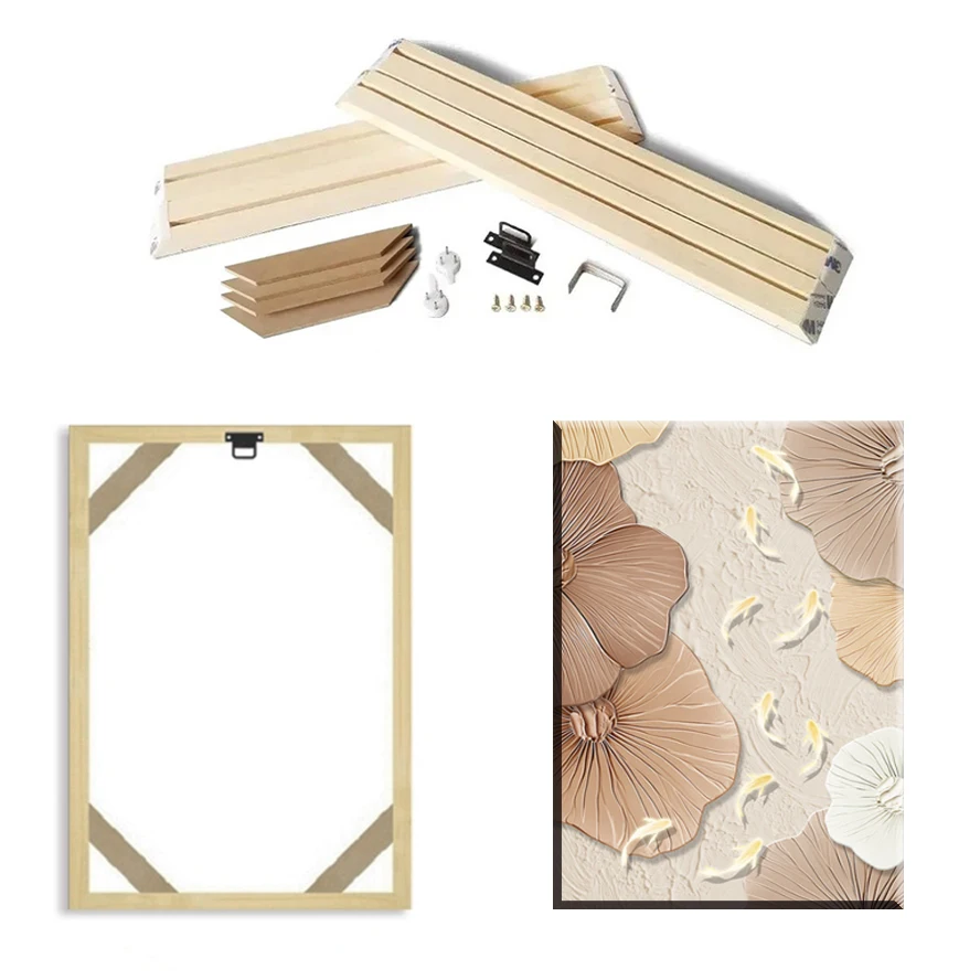 45x65 50x70 30x40cm  Wall Art Painting Frame Wooden Frames for Canvas Oil Painting Diamond Painting Frames Canvas Wall Frame