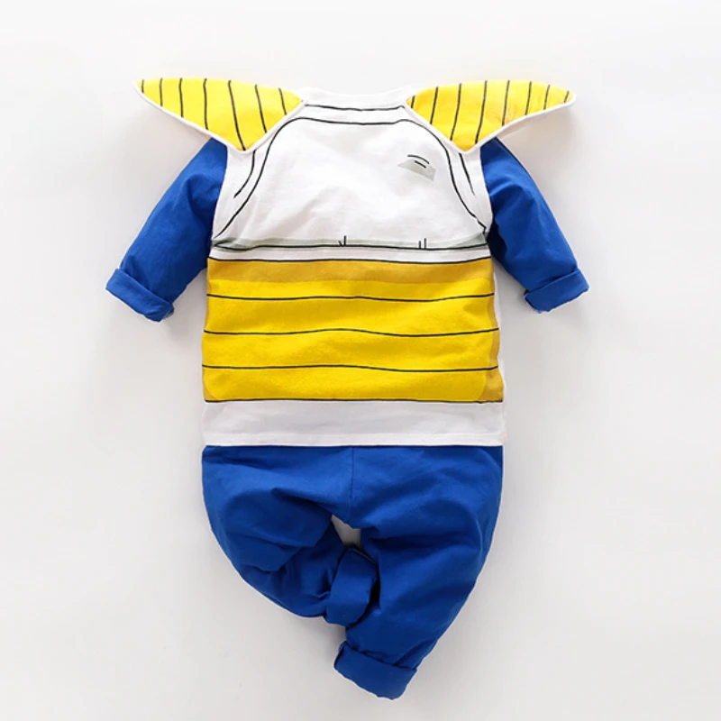 Dragon Ball Bejīta Yonsei Toddler Baby\'s Cosplay Costumes Anime Children Romper Pajama Newborn Crawling Clothes Onesie Sleepwear