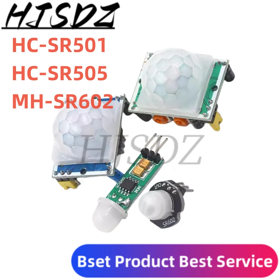 5 개/몫 HC-SR501 HC-SR505 MH-SR602 IR 초전기 적외선 미니 PIR 인간 센서 감지기 모듈 브래킷 조정