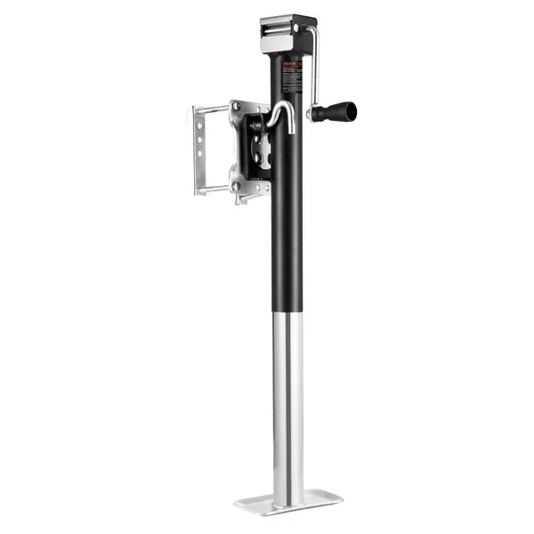 2500 lbs Capacity Heavy Duty Swivel Bolt-on Trailer Jack, 15-inch Travel, for RV, Horse, Utility, Camping, Yacht Trailers