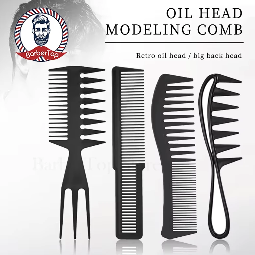

2/3/4pcs Wide Tooth Curl Comb Detangling Comb Texture Comb For Curly Wet Wavy Thick Hair Wigs Salon Barber Hairstyle Tool