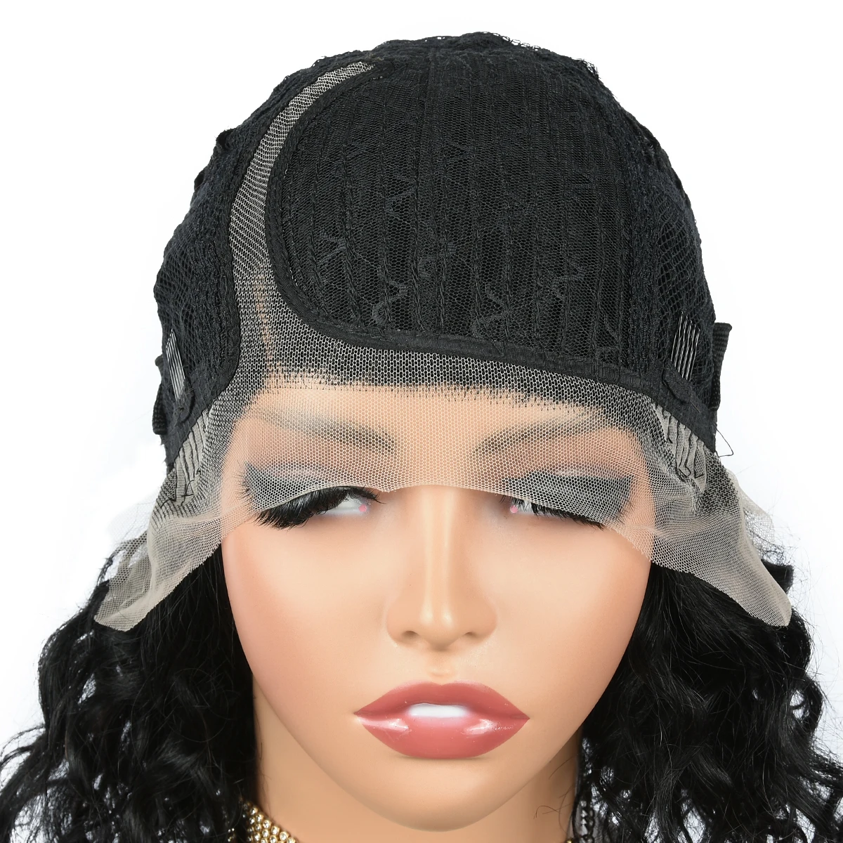 13x5x1 جزء الدانتيل الباروكات مجعد الدانتيل إغلاق خصلات الشعر المستعار الإنسان قبل قطعها مجعد 13x4x1 الدانتيل إغلاق الباروكات HairUGo