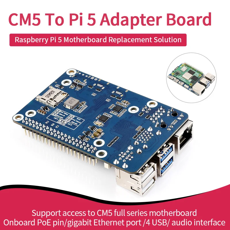 raspberry-pi-5用cm5からpi-5へのアダプターボード、raspberry-pi-5の代替ソリューション、オンボードオーディオヘッダー