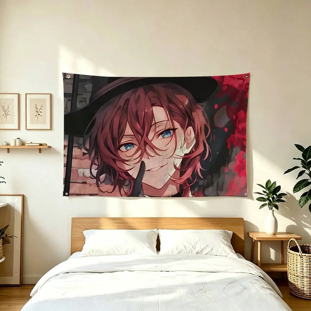 C-Chuya N-Nakahara Bungo Stray Dogs  Flags Wall Hanging Tapestry Outdoor Garage Room Decorative flag Background Blanket