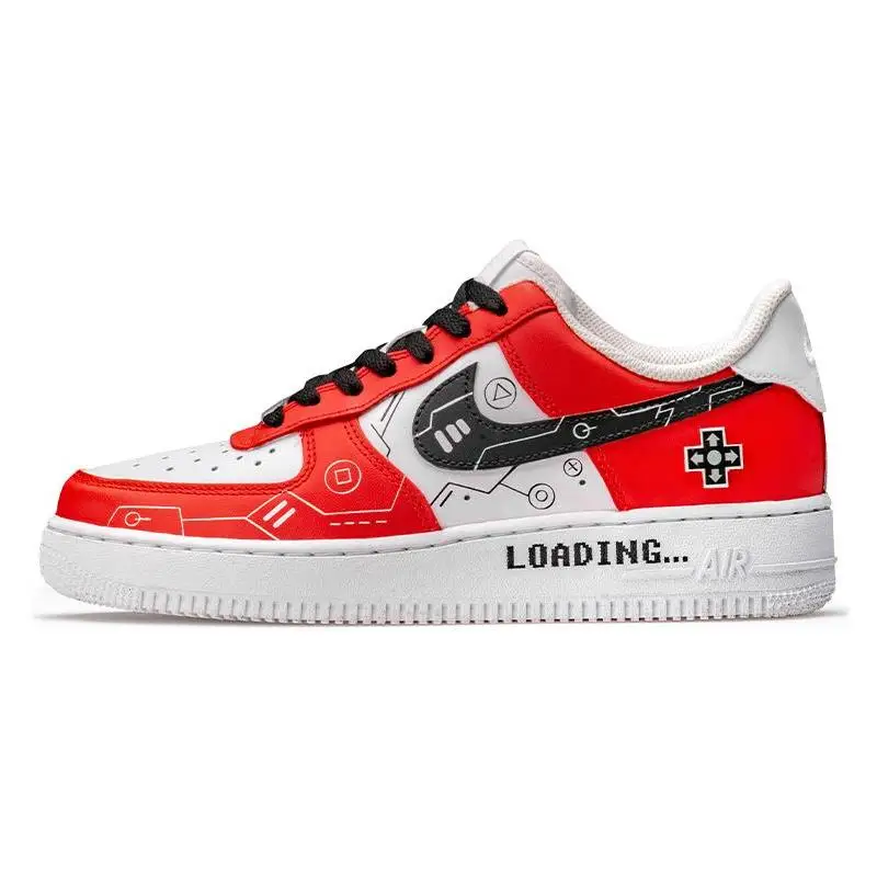 

[На заказ A hit мужская красная видеоигра, которые возвращается на сцене] Nike Air Force 1 Low Air Force 1, низкие кеды для скейтборда, мужские R