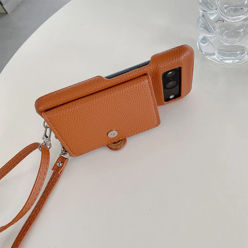 Google Pixel 9 8 A Wallet Strap Case For Google Pixel 9 8 7 Pro 6 9A 8A 7A 6A 5 Crossbody Shoulder Lanyard Wallet Card Cover