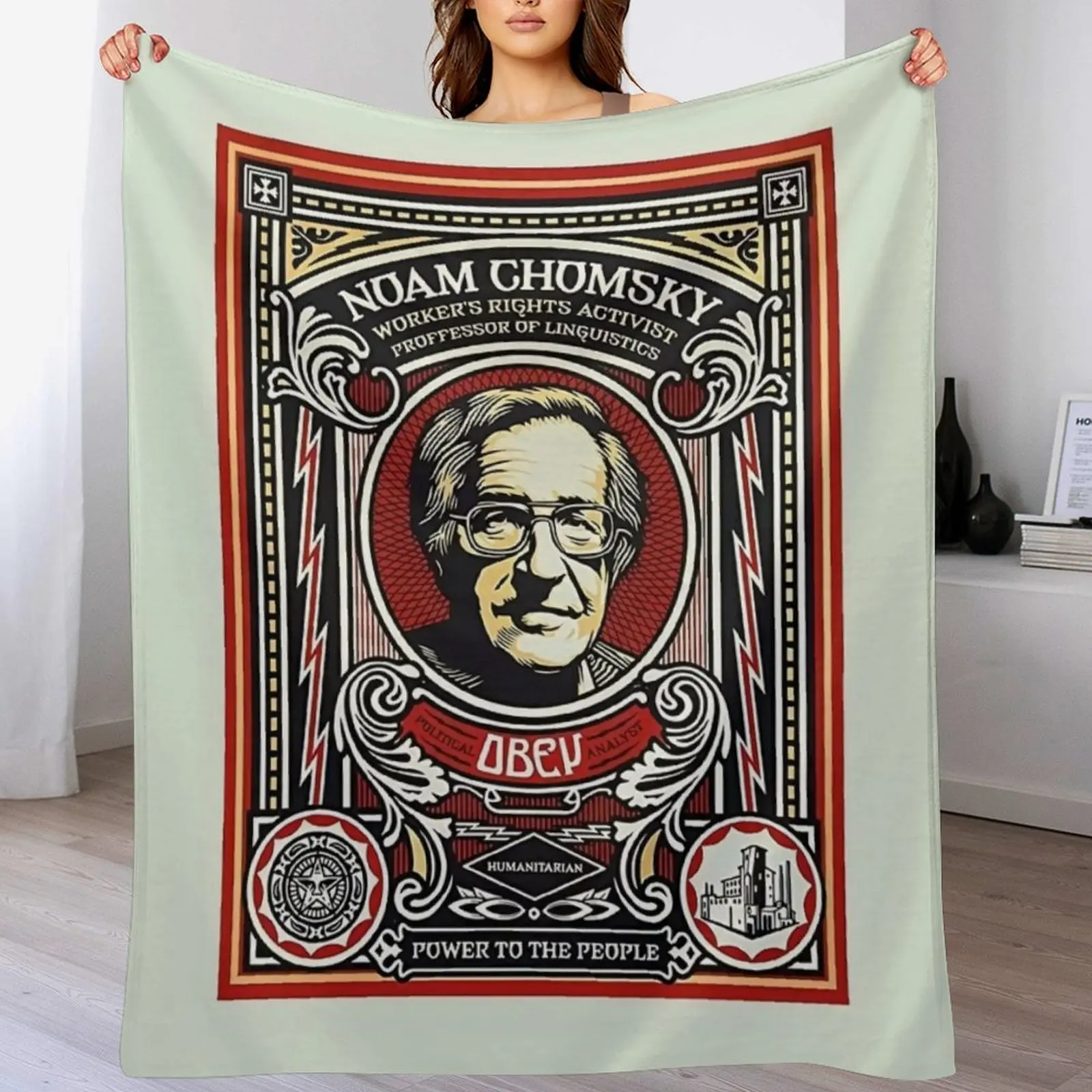 

Noam Chomsky Throw Blanket Stuffeds Winter beds Extra Large Throw Travel Blankets
