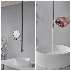 Bathroom Faucet With Mirror Single Hole Tall Basin Sink Faucet Washbasin Water Mixer Tap Hot Cold Water Crane Gold Customized