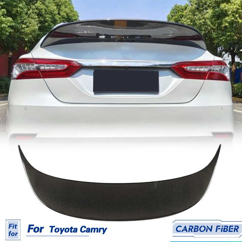 Car Rear Trunk Spoiler Wings Carbon Fiber for Toyota Camry XLE XSE Sedan 2018-2021 Racing Rear Spoiler Boot Lid Wing Lip