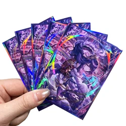 60PCS Raiden Shogun Card Sleeves PKM Sleeves Holographic Trading Card Protector for MTG Standard Size Foil Pocket