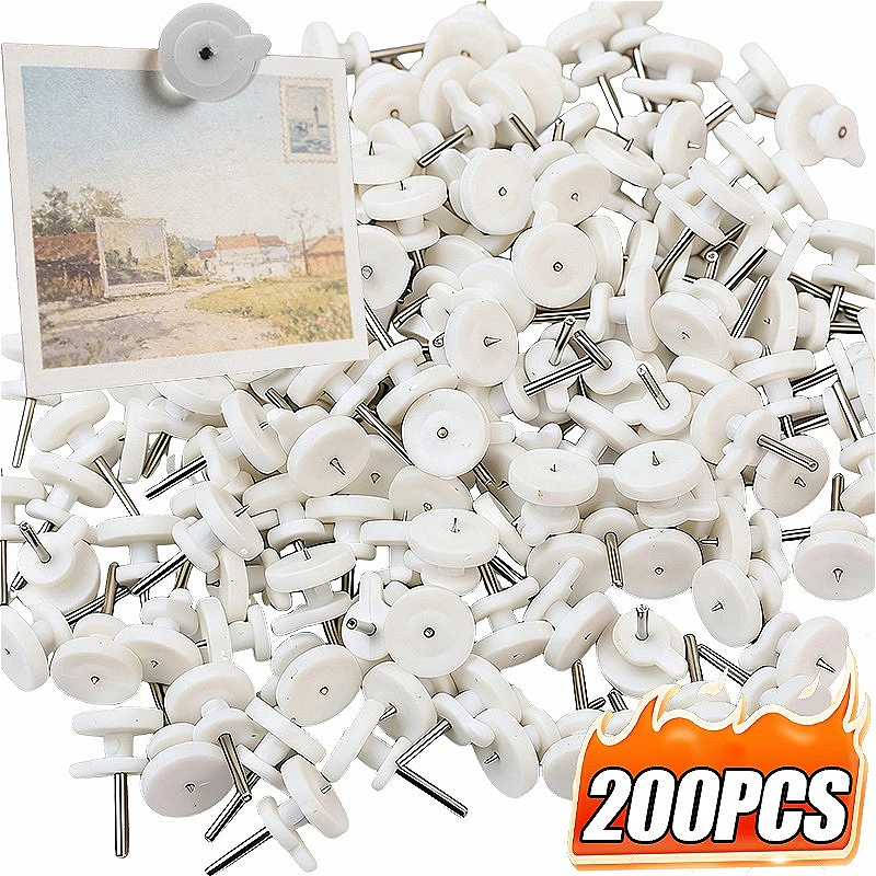 

50/200 шт. миниатюрных невидимых настенных гвоздей, многофункциональные круглые стальные гвозди для фиксации картин, рам, шнуров, крепеж для дома и офиса