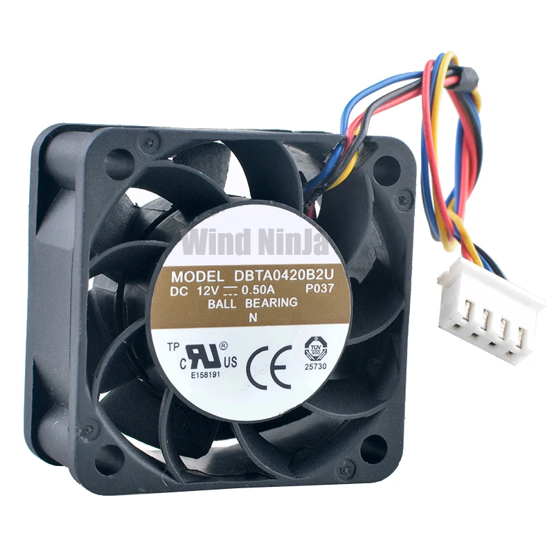 DBTA0420B2U 32030087-001 4cm 40mm fan 40x40x20mm DC12V 0.50A 4pin 15600rpm High speed cooling fan for power supply