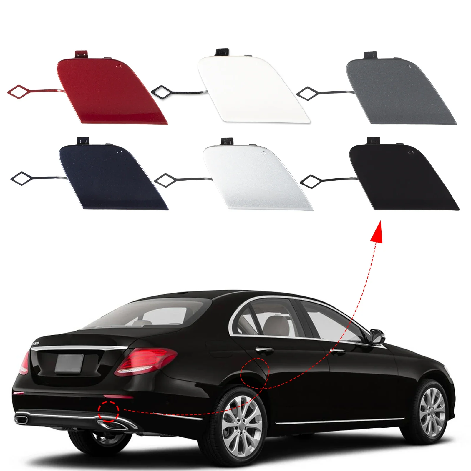 

OLANGDA Rear Bumper Tow Hook Cover Cap For Mercedes Benz W213 S213 E-Class Accessories 2017 2018 2019 2020 2138850022 A213885002