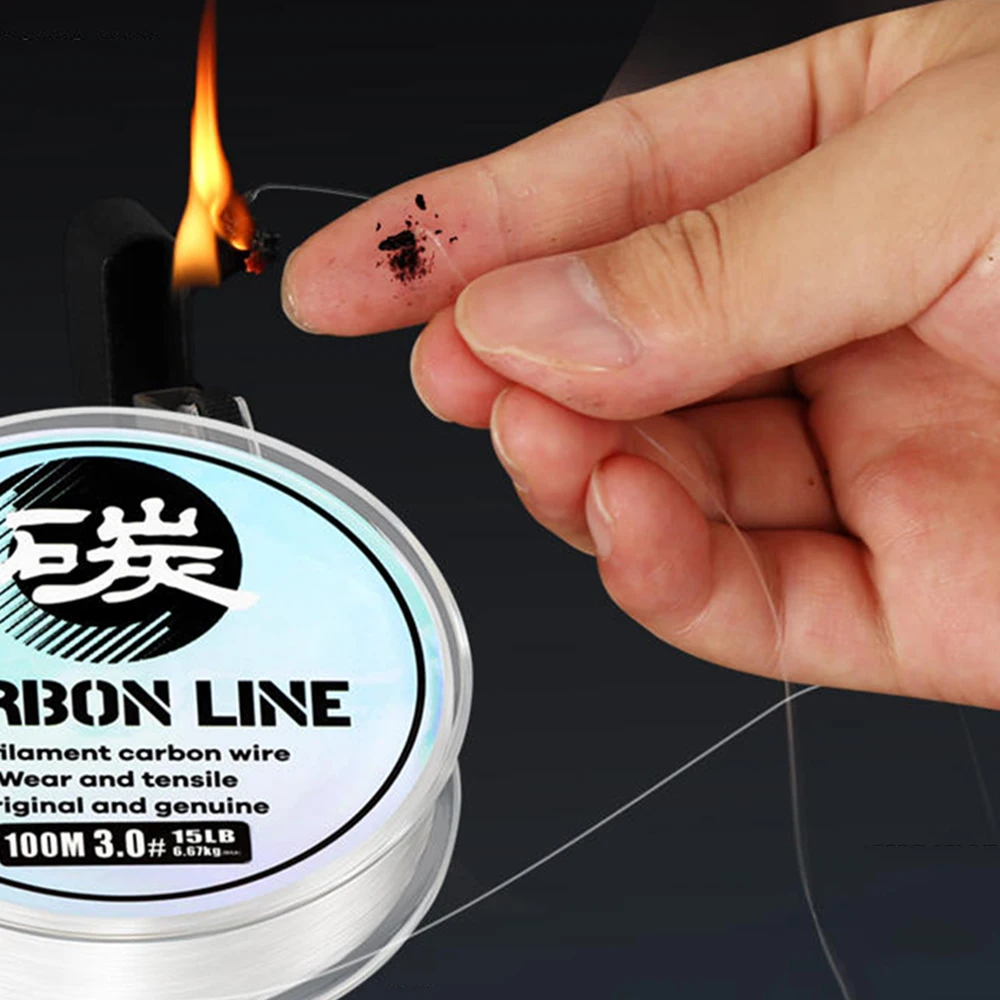 100M 100% fluorocarbon Super Strong  Fishing Line Carbon Fiber Leader Line Salt Sinking line Pesca Multifilament Fishing line