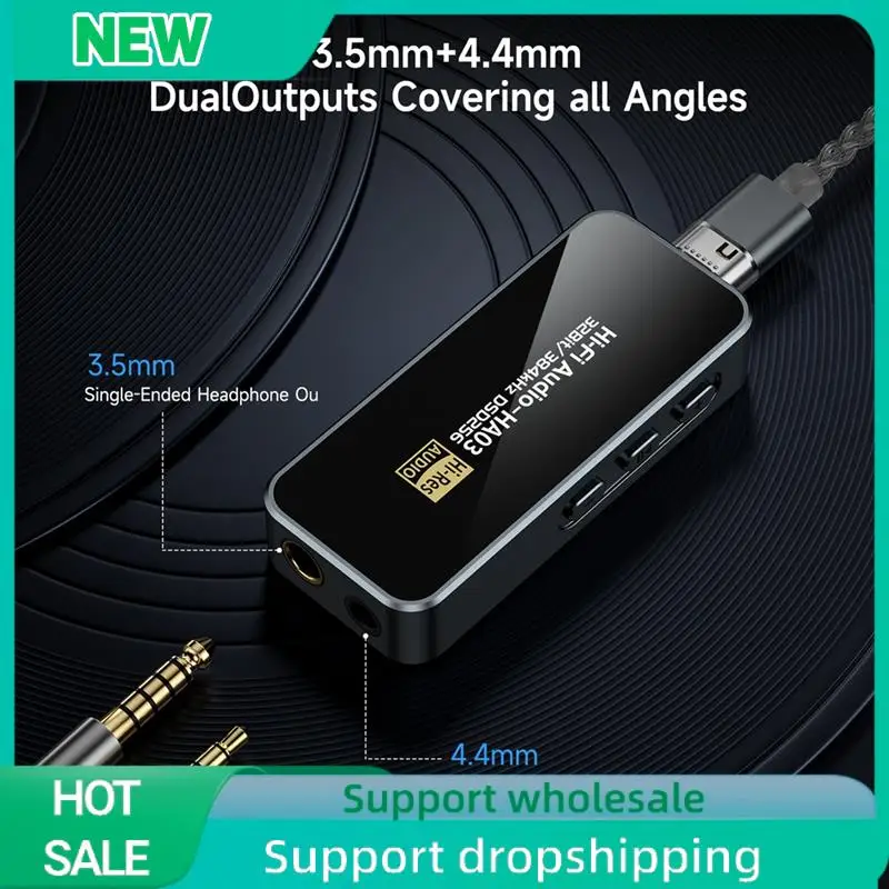 

Solid HIFI Decoding Headphone Amplifier BJ10 Portable USB HIFI DAC Dual Jack High Gain