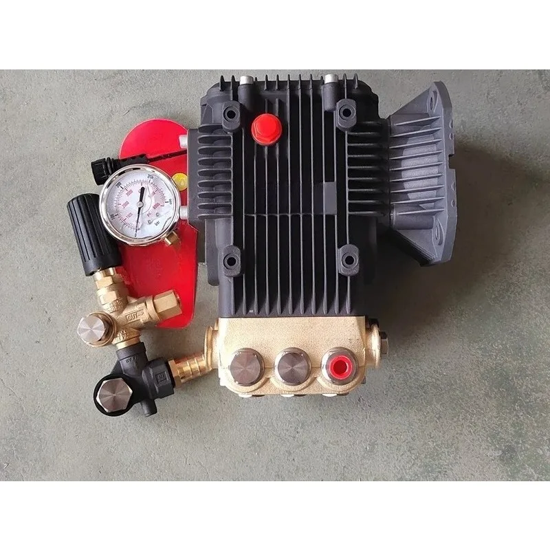 High Pressure Washer Pump Hydraulic Motor Drive Brass Forged Triplex Plunger Pump Ceramic Piston Pump