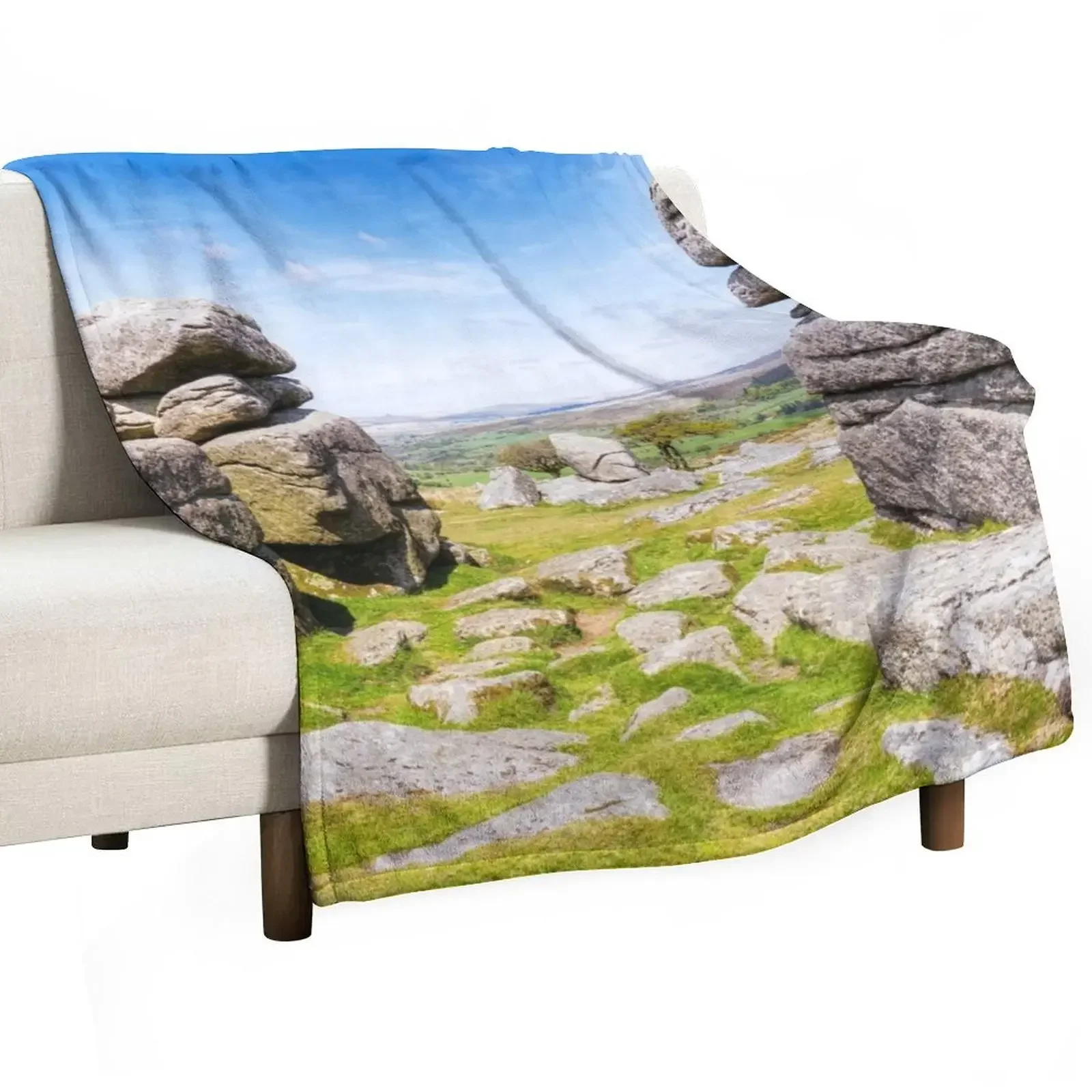 Dartmoor National Park, Devon, UK Throw Blanket Furrys Kid'S Soft Plush Plaid Blankets